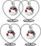 Archi 4 Pack Heart-Shaped Ornament Display Stand Iron Pothook Stand for Hanging Glass Terrarium (Heart)...