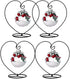 Archi 4 Pack Heart-Shaped Ornament Display Stand Iron Pothook Stand for Hanging Glass Terrarium (Heart)...