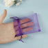 HRX Package 100pcs Little Organza Bags 3 x 4 inch, Purple Mesh Bags Drawstring Pouches for Jewelry Bracelets Candy Party Favor Small Gift...