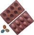 8 Cavity Silicone Egg Molds Set of 2, Food Grade Silicone Mold for Cake Decorating, Chocolate Mold, Candy Mold, Ice Cube Trays, Muffin Truffle Mol...