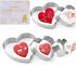 5 Pieces Heart Cookie Cutter 3.95", 3.35", 2.75", 2.36",1.37" Valentine’s Day Cookie Cutters for Baking and Decorating Anniversary, Bridal, Engage...