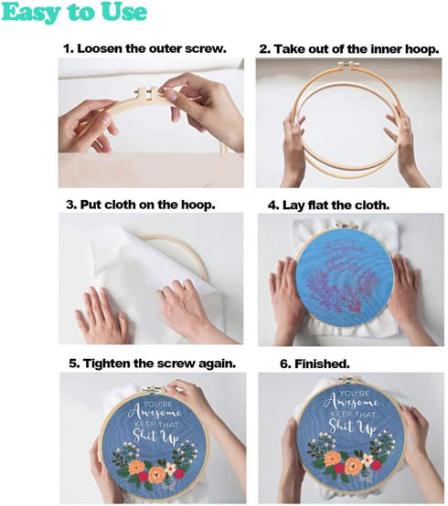 Mothers Day Gifts for Mom from Daughter Son - Embroidery Kit for Beginners - Embroidery Starter Kit Craft Kit Cross Stitch Kit - Birthday Gift for...