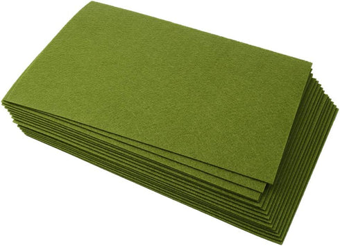 Polyester Felt Sheet Stiff 15 Sheets 20 x 30 cm(7-7/8 X 11-7/8 in 5/64 in Thick) (Olive)...