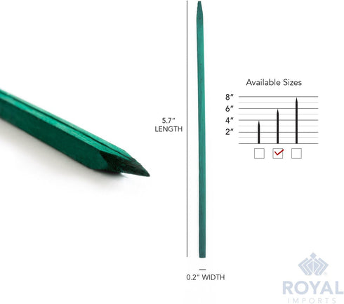 Royal Imports Green Wood Plant Stake, Floral Picks, Wooden Sign Posting Garden Sticks (Approx 100 Pcs) - 6 Inch...