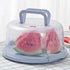 FEOOWV Plastic Small Cake Carrier Holder Round Container with Handle Suitable for 6~8 inch Diameter and 4 inch Height Small Cake (Blue)...
