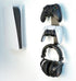 Monzlteck 3 in 1 Dual Controller & Headset Wall Mount Holder with Non-Slip Pads for Xbox, PS5, PS4,Switch, Headphone, PSVR2, Backbag and More.All ...