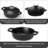IMUSA Traditional Colombian Mini Nonstick Caldero (Dutch Oven) for Cooking and Serving, 0.7 Quart, Silver,Black...