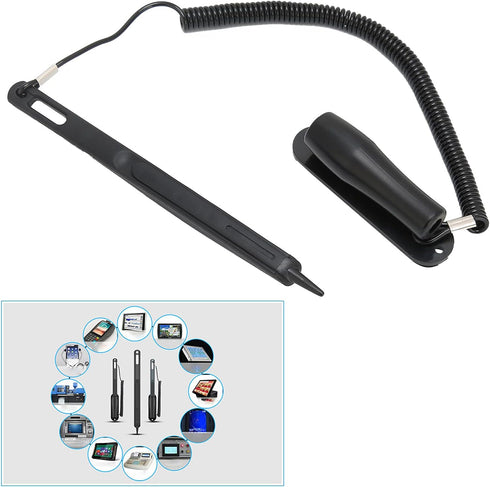 Resistive Touchscreen Pen Car Navigator Touch Stylus Painting Pen Proof Touchscreen Stylus with Spring Rope Fixing Base for Electronic...