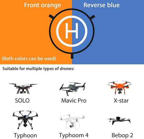 Linkidea 21'' Drones Landing Pad, Portable, Foldable Drone Accessories Pads for DJI Mavic Phantom 2/3/4/ Pro, Waterproof RC Drones Helicopter, Ant...
