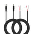 5.5MM x 2.1MM DC 4FT Male Plug to Bare Wire Open End Power Wire Supply Repair Cable, Barrel Connector for CCTV Camera,DVR,LED Strip Light Etc-2 Pa...