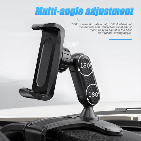 AUKEPO Car Phone Holder Mount, Clip On Dashboard Rearview Mirror, 360 Degree Rotation Cell Phone Stand, Ultra Stable and Non-Slip, Compatible with...