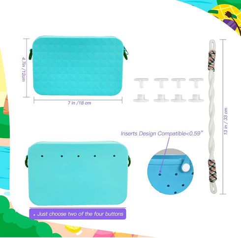 Silicone Phone Holder for Bogg Bag, Insert Pouch Wallet Charm for Bogg Bags Accessories Compatible with All Bogg Bags?Phone Holder Attachment for ...
