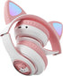 Cat Ear Bluetooth Headphones,Toddlers Kids wireless Headphones for boys girls Amazon Fire Tablet/Laptop/Pad/School (white pink 2)...