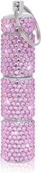 Bling Pill Case Pill Box Pill Organizers with Keychain Rhinestone Portable Pill Holder Waterproof Glitter Pill Storage Container for Indoor Outdoo...