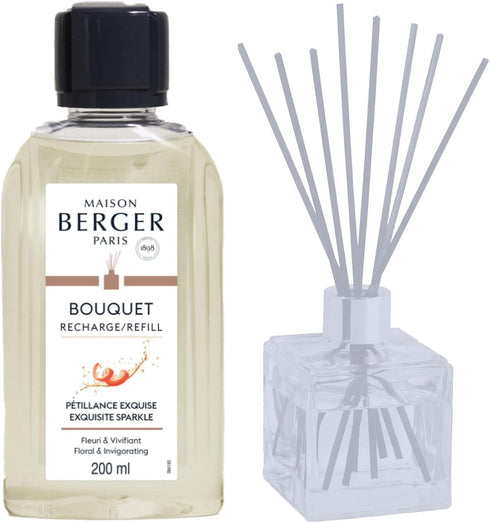 MAISON BERGER Exquisite Sparkle - Fragrance Refill for Reed Sticks and Ceramic Diffuser - 6.76 Fluid Ounces - 200 Milliliters...