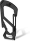 KeyUnity KS00BK Carabiner Clip Multitool Stainless Steel 7 Tools in 1 | Quick Release Clasp | Wrench | Cross Screwdriver | Slotted Screwdriver | B...