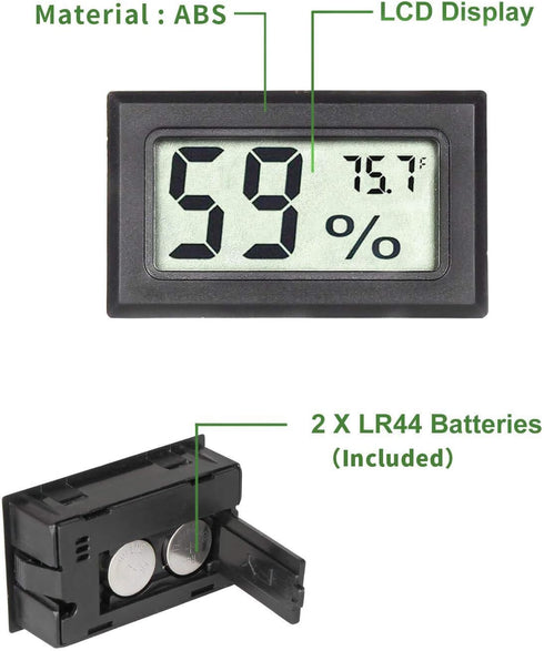 Goabroa Mini Hygrometer Thermometer Digital Indoor Humidity Gauge Monitor with Temperature Meter Sensor Fahrenheit (?)