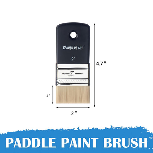 Falling in Art Flat Paddle Paint Brush, Scale Brush for Oil and Acrylic Paints,2 Inch...