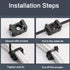Saddle Type Mounts Base with 4.7inch Cable Ties and Tapping Screw ZZLZX 50 Sets 4.7 Inch Black Cable Zip Ties and Wire Cable Clips with Screw,Sadd...