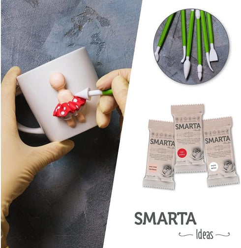 Smarta Air Dry Soft Modeling Clay 250g (Beige)...