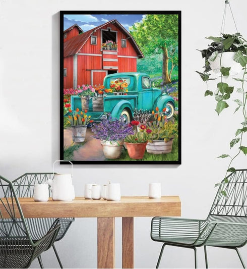 BOMUVI Paint by Number for Adults Beginner Paint by Numbers for Adults Farm Paint by Number Kits Acrylic Painting Paint by Number Kits on Canvas P...