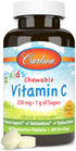 Carlson - Kid's Chewable Vitamin C, 250 mg, 1 g of Sugars, Immune Support & Optimal Wellness, Antioxidant, Tangerine, 60 Vegetarian Tablets...