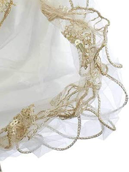 Kurt Adler J6064 Ornament, Ivory, White, Gold...
