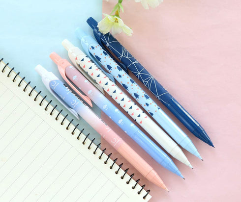 Blue Series Mechanical Pencils 0.5mm Point Lead Automatic Pencil for Drafting and Sketching Pack of 5 Pcs...