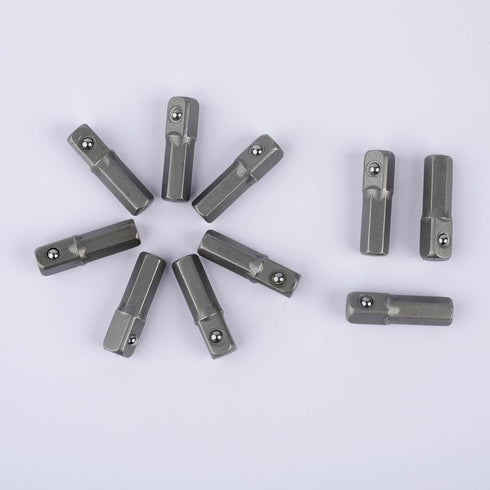 10PCS Replacement Part for M.C: Impact Socket Extension Adapter Converter Set - 1/4" Hex Shank to Square Drive 25mm | Chrome Vanadium Steel Tools ...