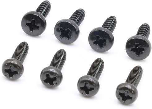 ReplacementScrews 2 Sets of Metric Screws (Model RS-198452) Pan Head - Philips Drive - Black Plated (Pack of 8)...