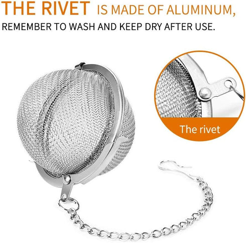 Fu Store 2pcs Stainless Steel Mesh Tea Ball 2.1 Inch Tea Strainers Teas Infuser Strainer Filters for Teas...