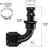 PTNHZ 8AN 90 Degree Female Swivel to Push Lock Barb Type Hose Fitting End For Rubber Fuel Line Oil Fuel Cooler Kits Reusable Hose Adaptor Anodized...