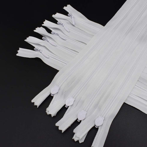 40Pcs 20 Inch Nylon Invisible Zippers Sewing for Tailor Sewing Crafts, Dresses, Skirts, Pillows DIY Crafter's Special (White)...