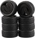 8pcs 1/10 on Road Soft Tires Tyres Fit for RC 1:10 Touring On Road Car Wheels Rim Black...