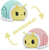 TeeTurtle - The Original Reversible Snail Plushie - Pink + Aqua - Cute Sensory Fidget Stuffed Animals That Show Your Mood!...