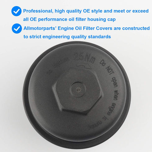 Oil Filter Cap, Replace 917-050, 68079747AC Compatible with - 2011-2013 200, 300, Town & Country, Avenger, Challenger, Charger, Durango, Journey, ...
