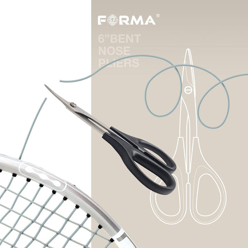 Racquet Stringing tools 6" Stainless Steel Bent-Blade Scissors 6" Stainless Steel Bent Handle Scissors black...