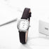JewelryWe Women Leather Watches Small Square Analog Quartz Watch Simple Elegant Casual Dress Watch...
