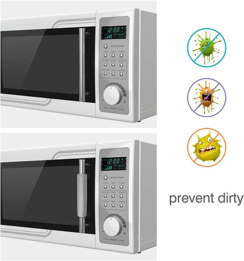 OUGAR8 Microwave Door Handle Covers,Keep Your Kitchen Appliance Clean from Smudges, Fingertips,Drips&Food Stains,Perfect for Oven(6" L3.5W, Gray)