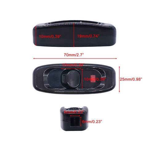 weideer 3 PCS Inline Cord Switch Appliance Button On/Off 10A 250V Inline Power Switch With LED light For Table Lamp Desk Light Bed Lamp GW320-BK...