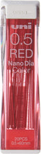Uni Mechanical Pencil Lead NanoDia Color Red 0.5mm 20leads...