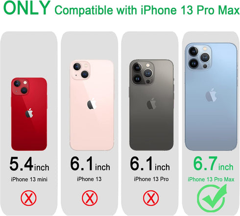JJGoo Compatiable with iPhone 13 Pro max Case Clear, Transparent Shockproof Phone Case, Slim Anti-Scratch Hard PC Back Protective Cover Bumper, Tr...
