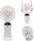 Portable Handheld Fan Small Handheld Fan Type-C Rechargeable 2000mAh Desk Personal Fan 90°Adjustable Neck Fan with 5 Speed Wind LED Display for Ho...