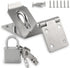 4 Inch Door lock Latch Padlock Hasp Set, 90 Degree Latch Lock with Screws and Padlock Stainless Steel Safety Right Angle Padlock Hasp Locking Latc...