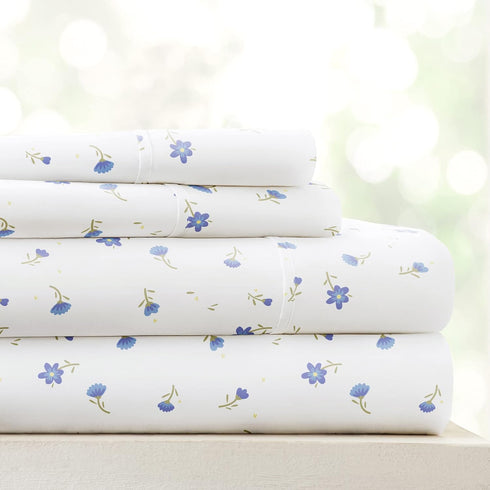 Linen Market Double-Brushed Patterned Microfiber Twin Sheet Set 3 Piece – Oeko-TEX Certified Ultra Soft & Wrinkle-Free - 16" Deep Pocket Sheets - ...