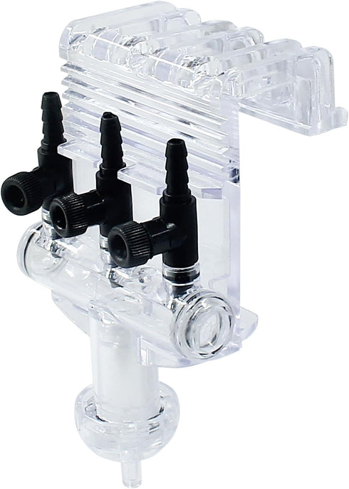 2-Way Aquarium Air Check Flow Control Switch Gang Valve, Aquarium Accessories for Splitter, Tank, Pump(Clear, Black)...