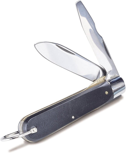 Gardner Bender KF-200 Electricians Knife, Straight 2 Blade / Flat Screwdriver Blade, brass...