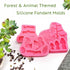 4Pcs/Set Forest Themed Fondant Molds Animal Tree Trunk Squirrel Mushroom Pinecones Lumberjack Gumpaste Chocolate Candy Mold Stump Birthday Cake De...