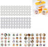 48pcs Badge Maker Machine Parts Kit, 55mm (2.16in) DIY Pin Button Press for Kids, Complete Set with Button Components, Images, and Circle Cutter (...