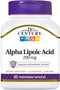21st Century Healthcare Alpha Lipoic Acid 200 mg, 60 Count Vegetarian Capsules...